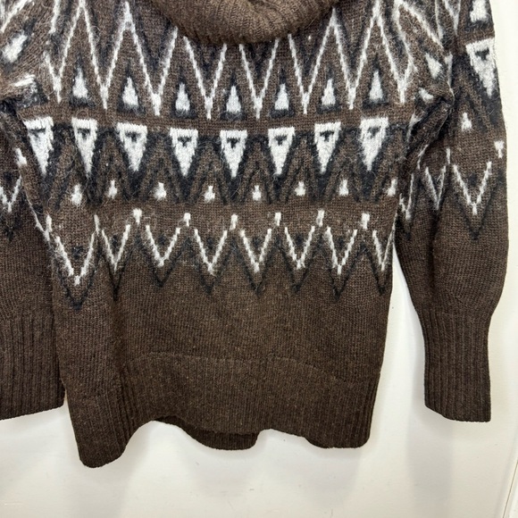 Banana Republic Brae Fair Isle Turtleneck Sweater Size Small Wool Cashmere - Picture 8 of 14